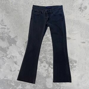 Levis 518 Women's Bootcut Jeans Size 3M Y2K Flared Wide Leg Faded Black Stretch